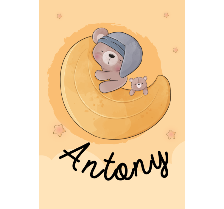 Uniset karhut, joilla on nimi päiväkodin rullaverho - Tenstickers