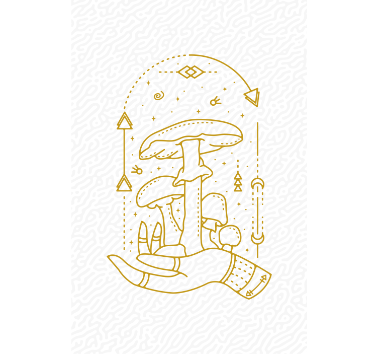 Sieni käsitarjous kukat ja kasvit rullaverho - Tenstickers