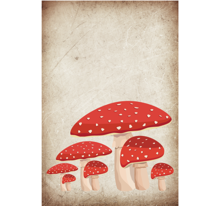 Amanita sieni kuva keittiö rullaverhot - Tenstickers