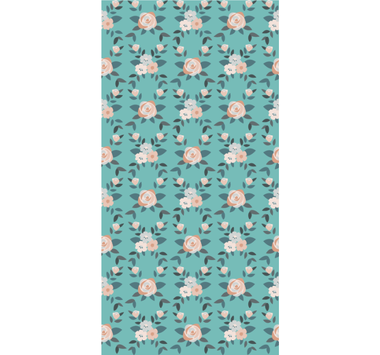 Pastellinväriset ruusut kukkivat ja istuttavat rullaverhot - Tenstickers