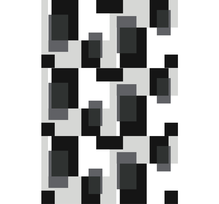 Musta ja valkoinen väri estää olohuoneen kaihtimen - Tenstickers