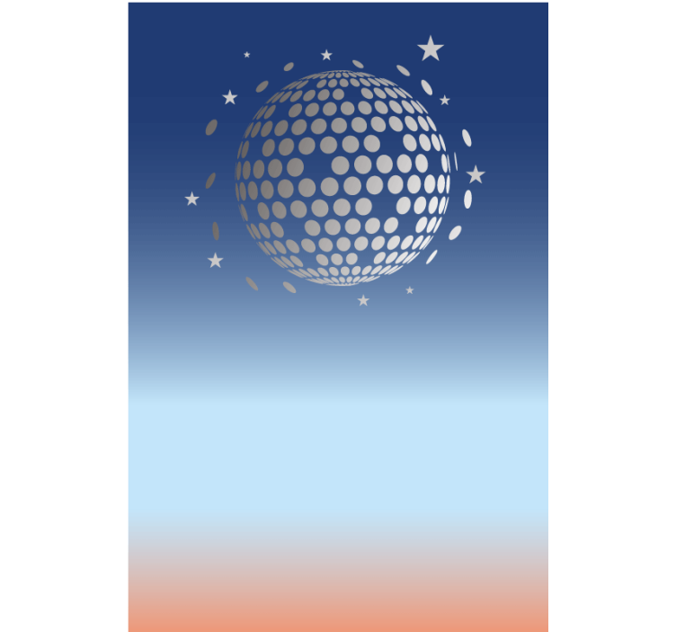 Abstrakti diskonäkymä alkuperäinen rullaverho - Tenstickers