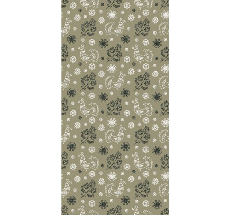 Viehättäviä lintukuvioita eläinkuviollinen rullaverho - Tenstickers