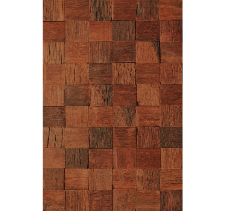 Neliömäiset puupaneelit kuvioitu rullaverho - Tenstickers