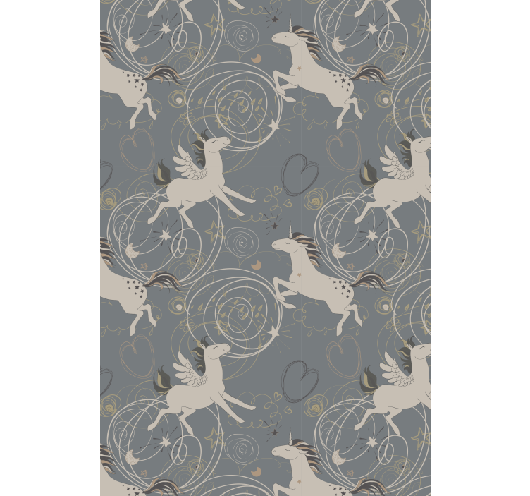 Maaginen yksisarvisten kuvio lapsen rullaverho - Tenstickers