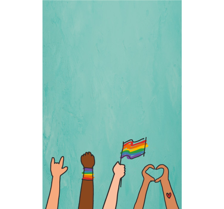 Ylpeiden käsien näyttö rullaverho - Tenstickers