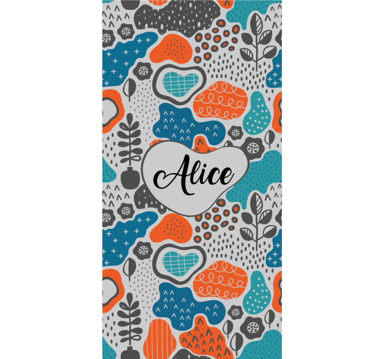 Abstrakti nimisuunnittelu teini-ikäisen rullaverho - Tenstickers