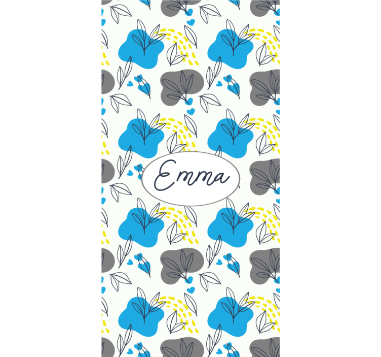 Mukautettu kukkanimi kukat ja kasvit rullaverho - Tenstickers