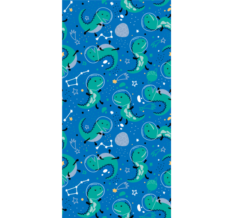 Hauska dinos planeetat lasten rullaverhot - Tenstickers