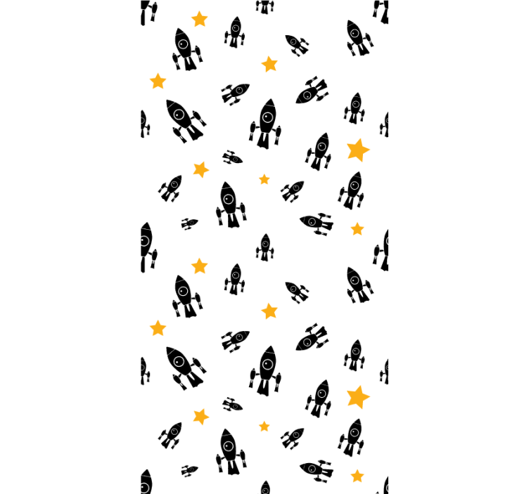 Rakettitähden seikkailu nörtti-tyylinen rullaverho - Tenstickers