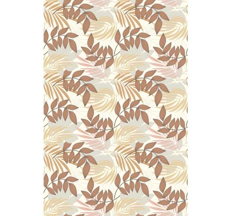 Herkkä lehtikuvio kukat ja kasvit rullaverho - Tenstickers