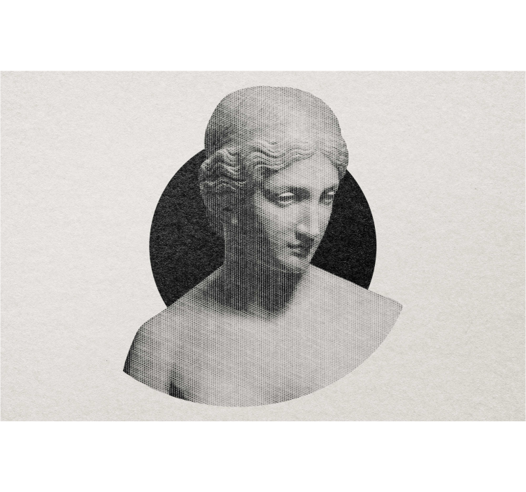 Kreikkalainen patsas kaiverrus tyyliin makuuhuoneen rullaverhot - Tenstickers