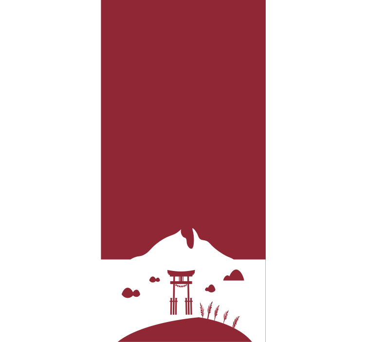 Japanilainen maisema alkuperäinen rullaverho - Tenstickers