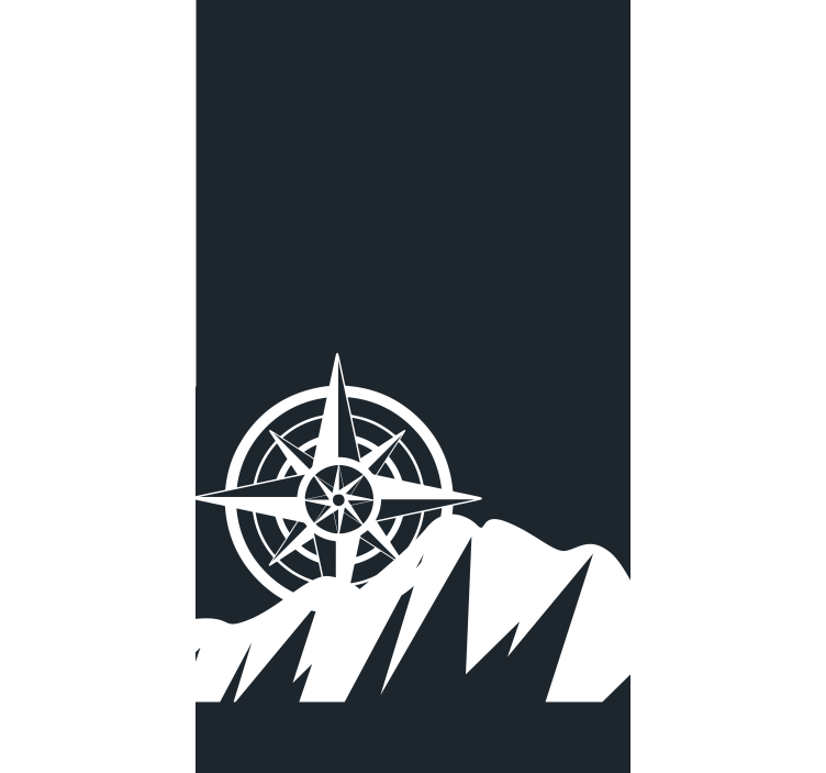 Vuori- ja kompassi alkuperäinen rullaverho - Tenstickers