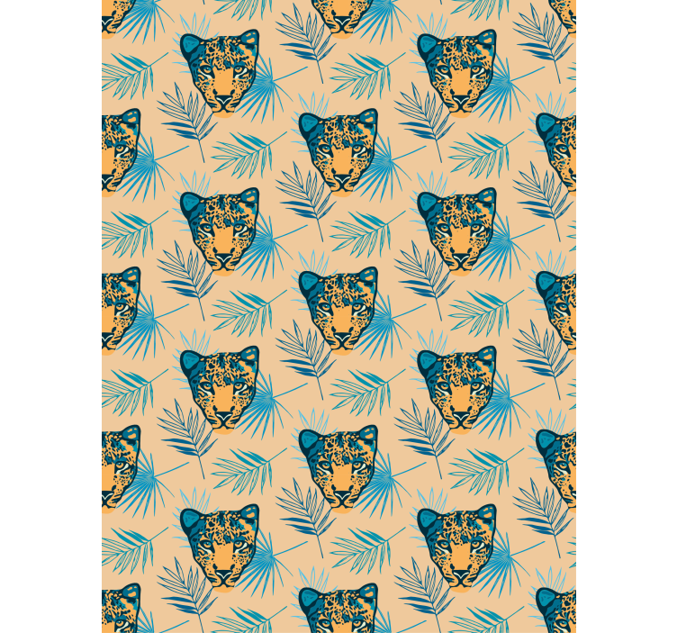 Leopardin pään kuvio eläinkuviollinen rullaverho - Tenstickers