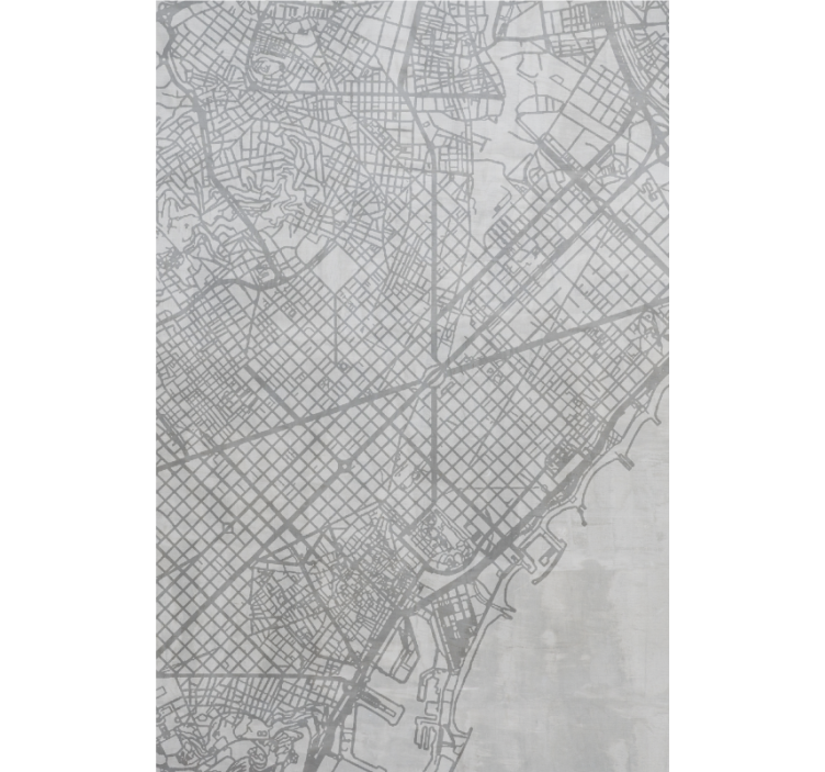 Kaupungin kartta barcelonan olohuone rullaverhot - Tenstickers