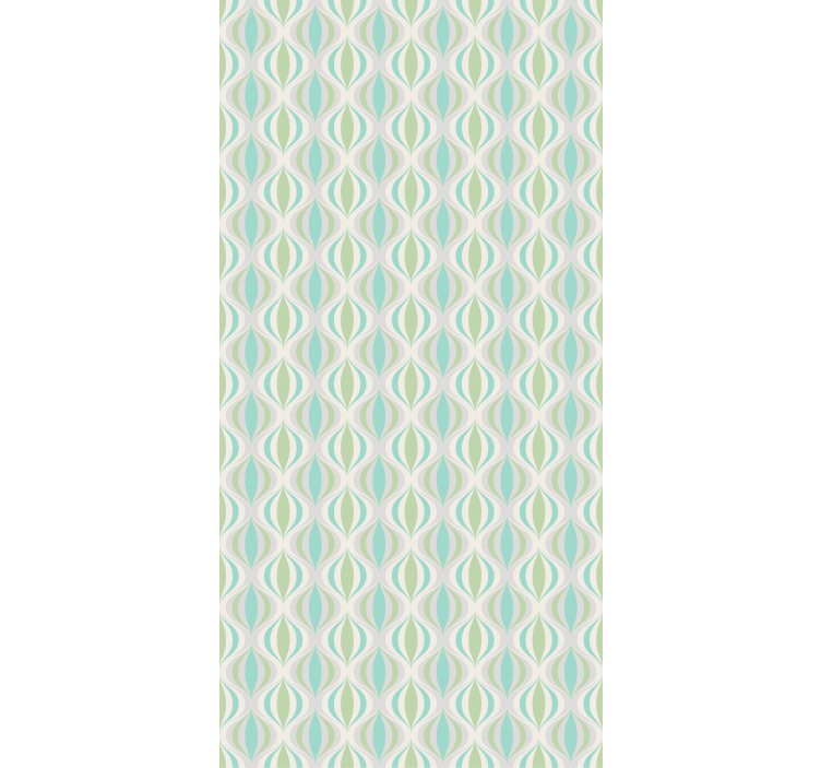 Vaaleat värit 70-luvun kuviollinen vintage rullaverho - Tenstickers