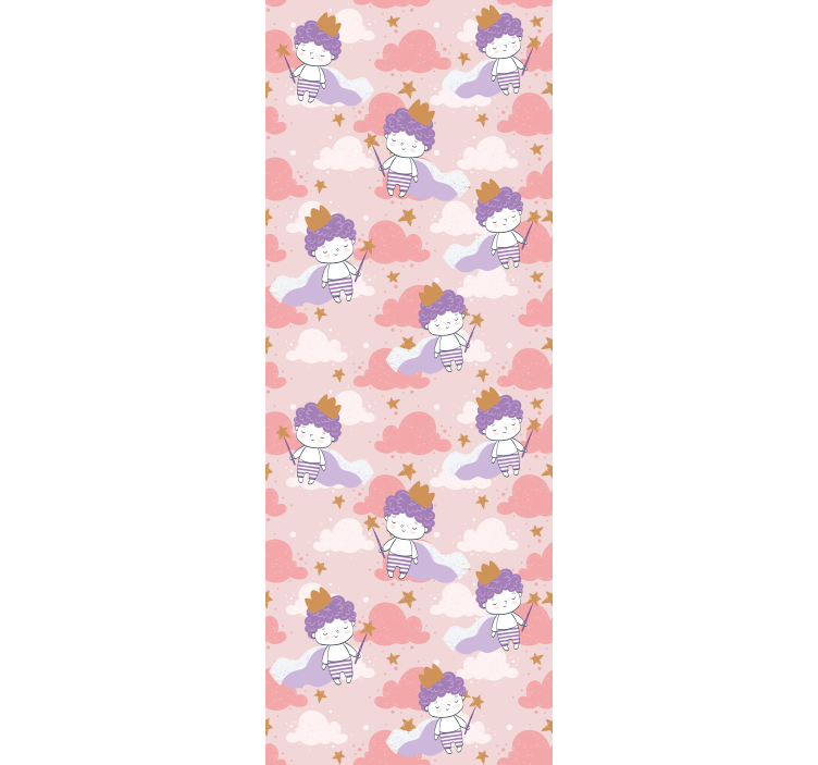 Pehmoisia prinsessoja ja pilviä lapsen rullaverho - Tenstickers