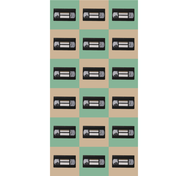 Retro nauhakuvio vintage-tyylinen rullaverho - Tenstickers