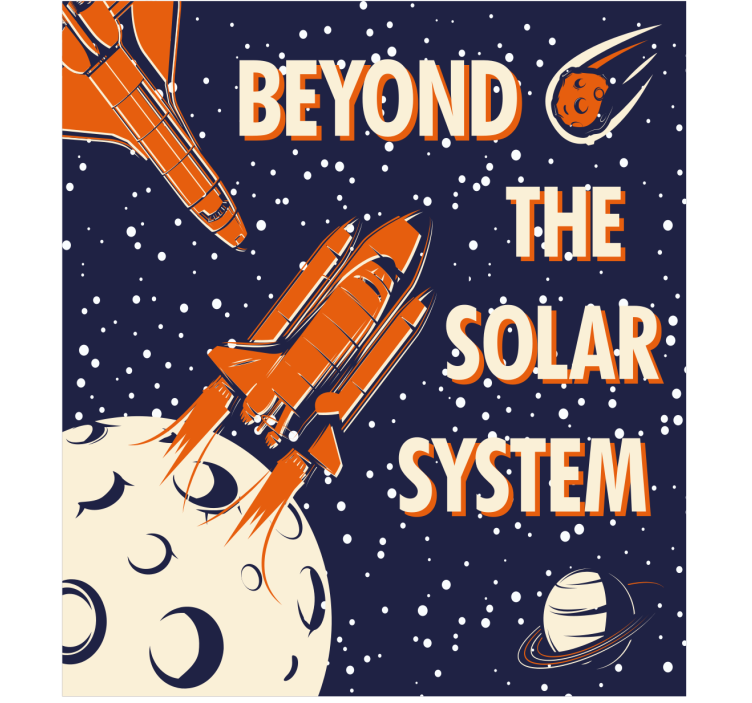 Avaruustutkimusseikkailu nörtti-tyylinen rullaverho - Tenstickers