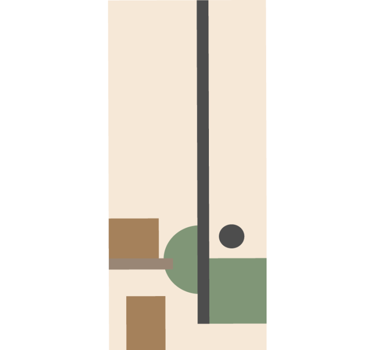 Geometrinen abstrakti sommittelu moderni rullaverho - Tenstickers