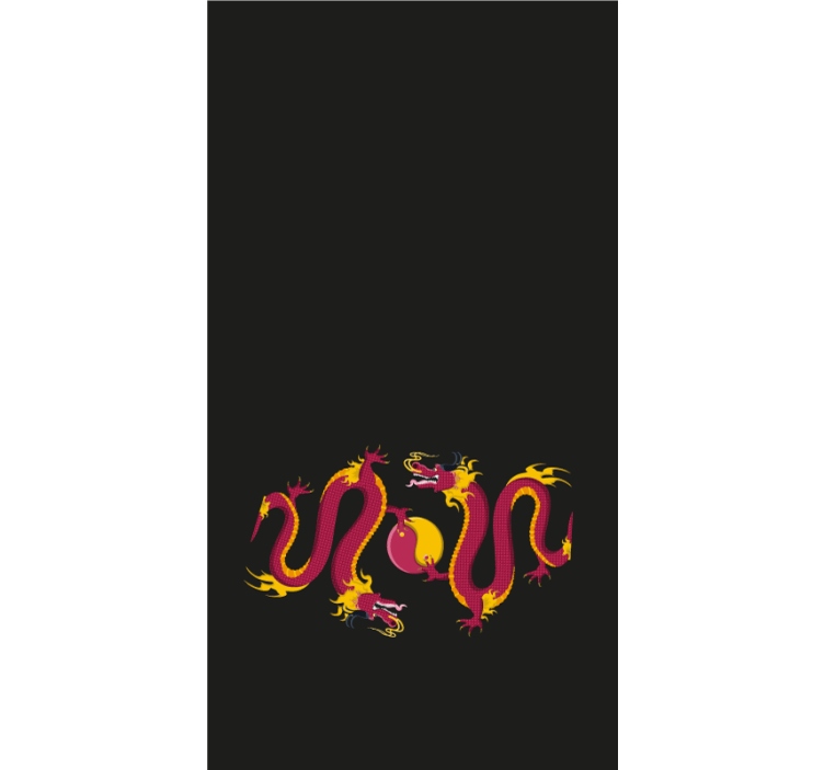 Majesteettinen lohikäärmeaiheinen rullaverho - Tenstickers