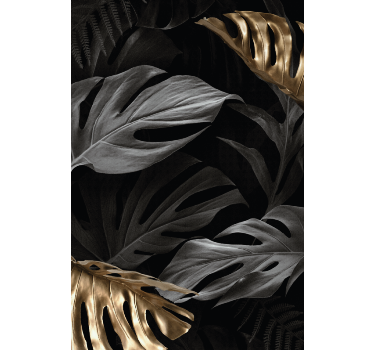 Suuret trooppiset lehdet tyylikäs rullaverho - Tenstickers