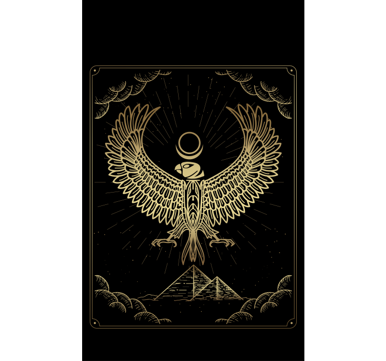 Egyptiläinen auringon jumala 'horus' tyylikäs rullaverhot - Tenstickers