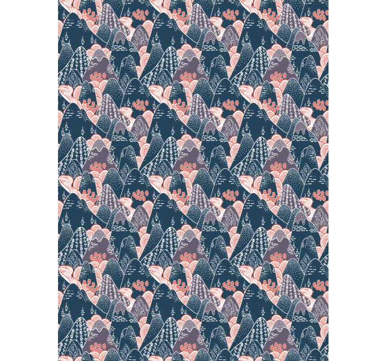 Monivärinen japanilainen design olohuoneen rullaverhot - Tenstickers