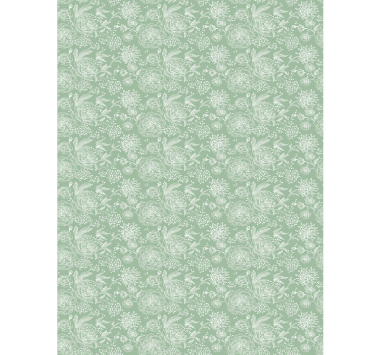 Herkkiä kasvielementtejä kukat ja kasvit rullaverho - Tenstickers