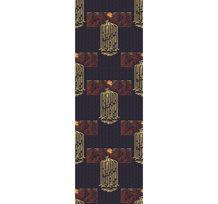 Auringonlasku vesiputouksilla vintage-tyylinen rullaverho - Tenstickers