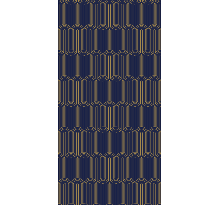 "art deco" purppuran muotoinen sälekaihdin - Tenstickers