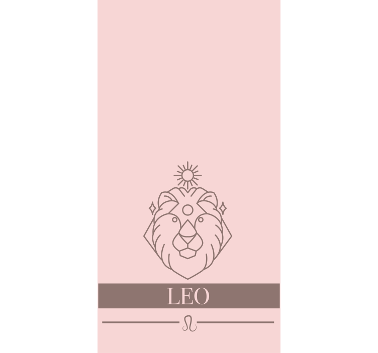 Leijona horoskooppisymboli alkuperäinen rullaverho - Tenstickers