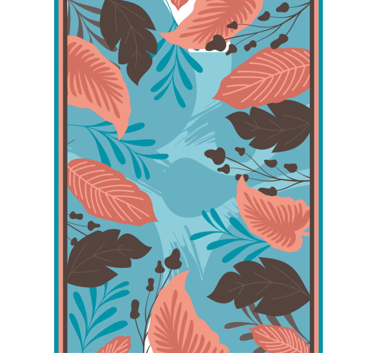 Lehtinen kukka-asetelma kukat ja kasvit rullaverho - Tenstickers