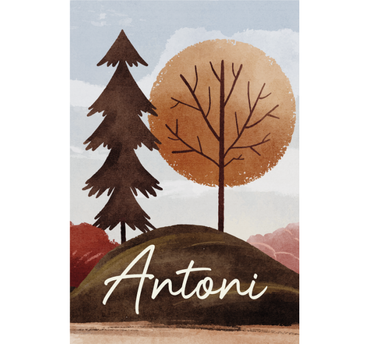 Pohjoismainen metsä nimellä lapsen rullaverho - Tenstickers