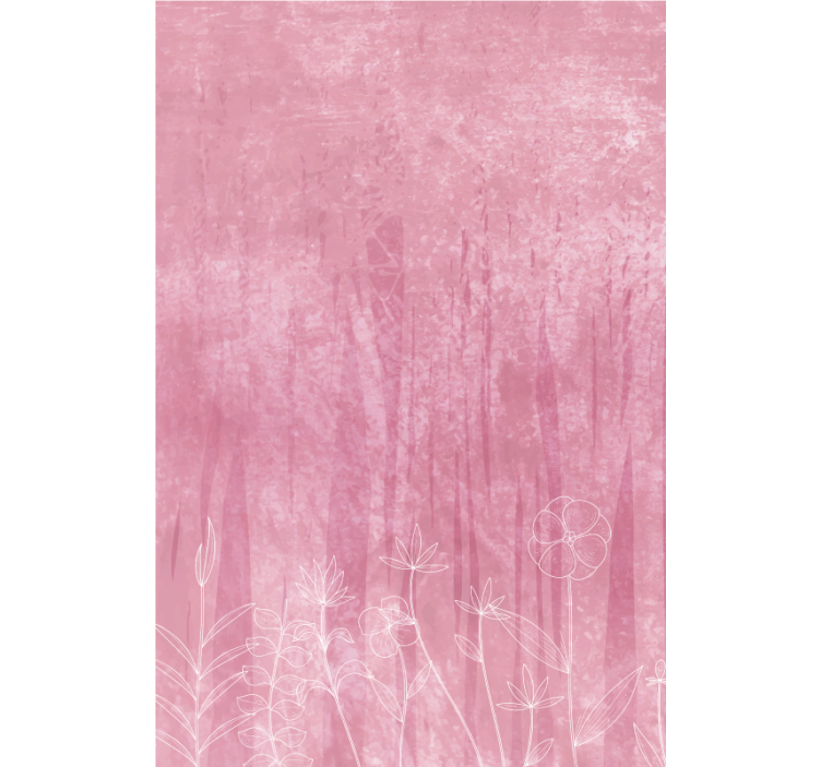 Kukkainen siluettisuunnittelu kukat ja kasvit rullaverho - Tenstickers