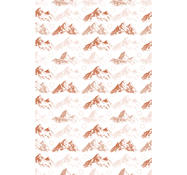 Terrakotta vuoret kuvio rullaverho - Tenstickers