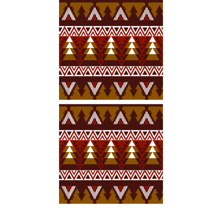 Tribal patterns ruskea alkuperäinen rullaverho - Tenstickers