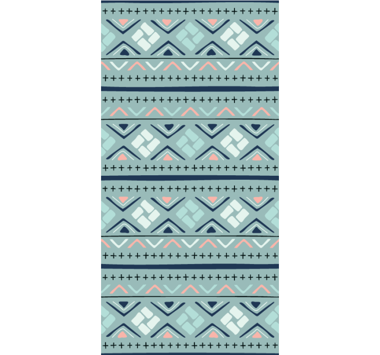 Tribal pattern vaaleansininen alkuperäinen rullaverho - Tenstickers