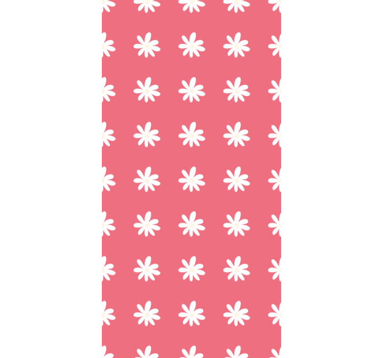 Koiranputkea vaaleanpunaisilla kukilla ja kasvi Rullaverholla - Tenstickers