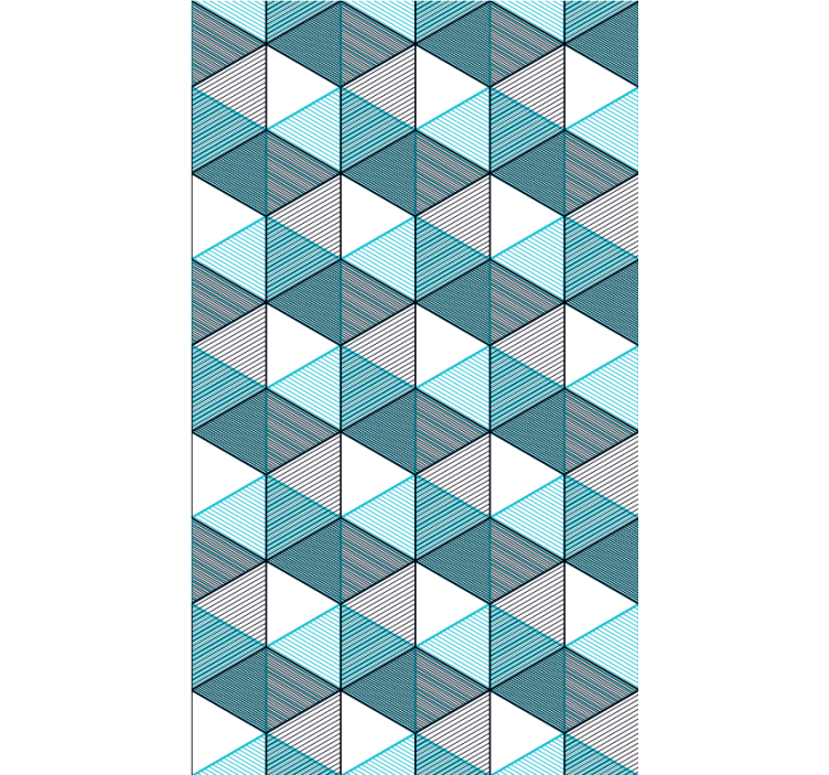 Geo cube illuusio tekstuurit ja kuviot rullaverho - Tenstickers