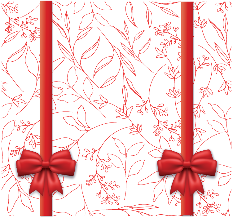 Kukkakuvio solmioilla romanttinen rullaverho - Tenstickers