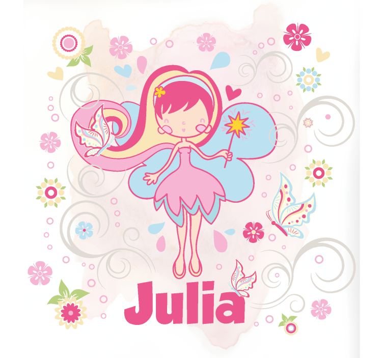 Keiju perhosten kanssa muokattava rullaverho - Tenstickers