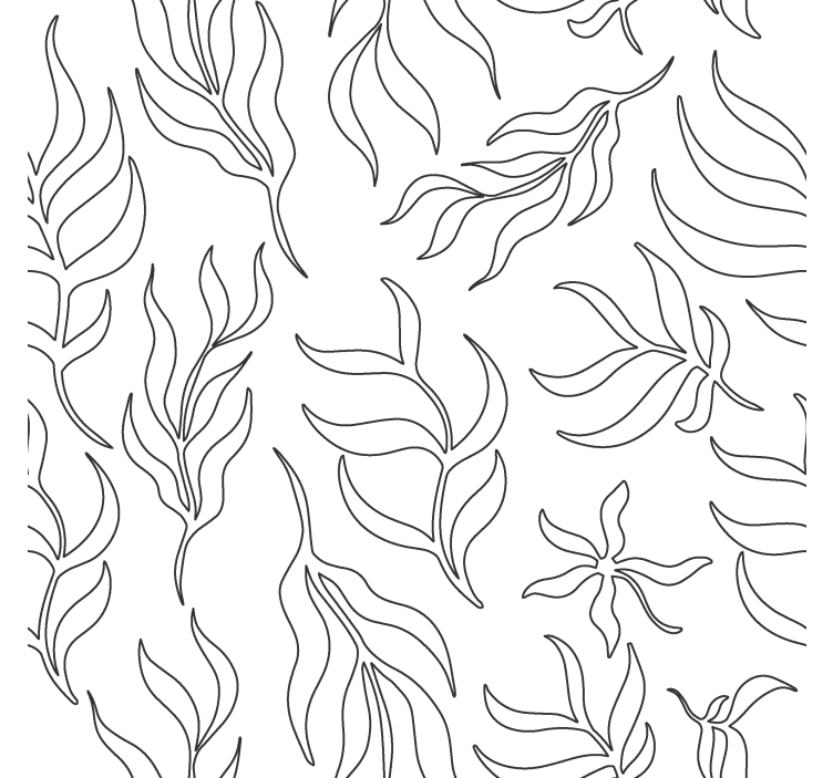 Siluetti kukkakuvio moderni rullaverho - Tenstickers