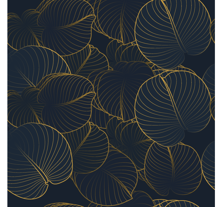 Isojen lehtien kuvio tyylikäs rullaverho - Tenstickers