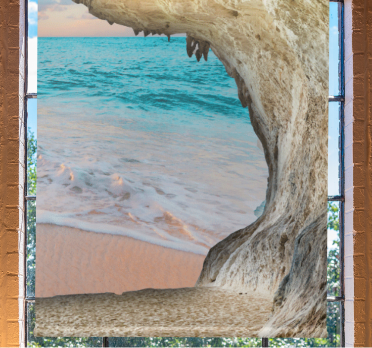 3d merinäköala makuuhuoneen rullaverhot - Tenstickers