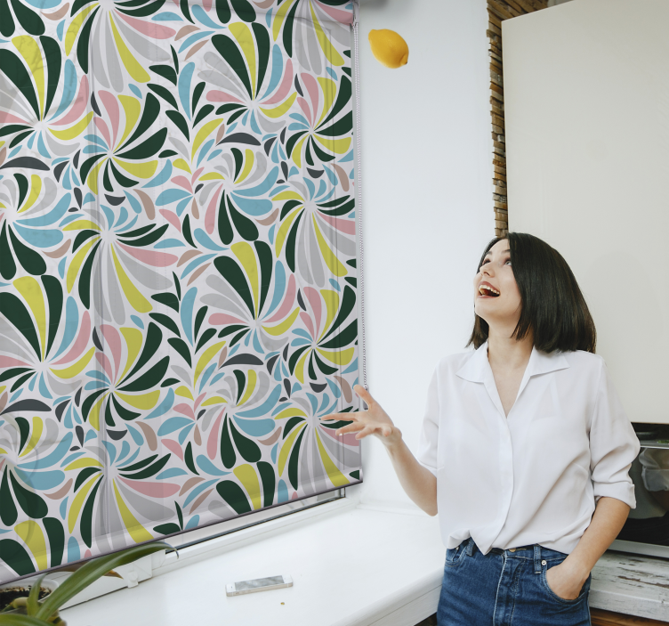 Ketjutetut värilliset höyhenet moderni rullaverhot - Tenstickers