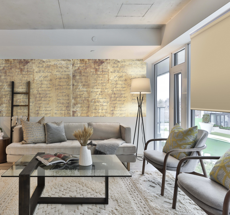 Beige pimennysverho - Tenstickers