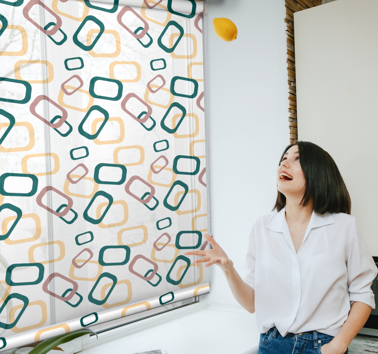 Abstraktit epäsäännölliset muodot pohjoismainen rullaverhot - Tenstickers