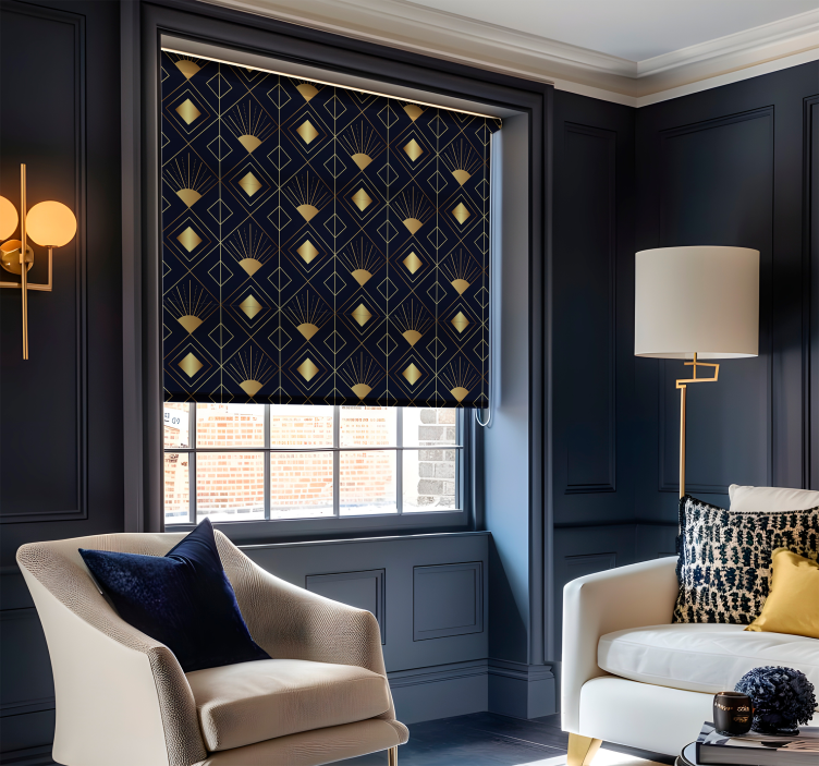 Art déco -tyyliin tyylikäs rullaverho - Tenstickers